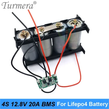 Turmera 4S 20A 12.8 V 14,4 V 32650 32700 Lifepo4 Baterijas Līdzsvarotu BMS Elektrisko Laivu Nepārtraukta Strāvas Padeve 12V Automašīnas Akumulators