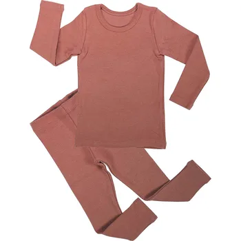 Jaundzimušā bērna Zīdaiņu Apģērbu Komplekts Baby Toddler Zēni Meitenes ar garām Piedurknēm Cietā Topi+Bikses Pidžamas Sleepwear Apģērbs bērnu apģērbs
