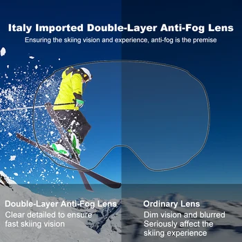 X-TIGER Magnētisko Slēpošanas Masku Brilles Ziemas Anti-Miglas Sniega Brilles UV400 Aizsardzība Slēpošanas Brilles Dubultā Slāņa Slidošana Brilles
