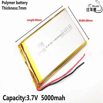2019 Labu Qulity Litru enerģijas akumulators 3,7 v li - ion 706090 5000mAh bateriju, poewr Tablet PC Portatīvie