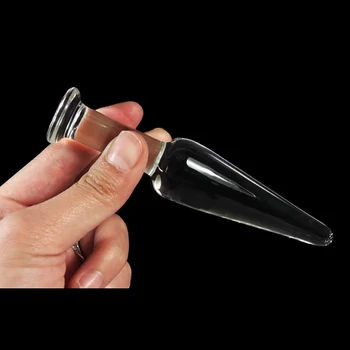 13cm Bullet Stikla pievienojiet anālā seksa rotaļlietu sieviete lesbiete G SPOT squirt Kristāla, BET anālā prostatas stimulators tūpļa BUTT plug