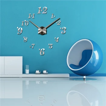 Jaunas sienas pulkstenis kvarca dzīvojamā istaba diy pulksteņi mūsdienu dizaina skatīties horloge murale Akrila spogulis 3d uzlīmes