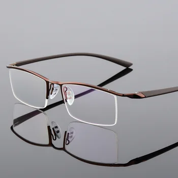Browline Pusi Loka Metāla Brilles Rāmis Vīriešu Brilles Modes Atdzist Optiskās Brilles Briļļu Receptes P8190