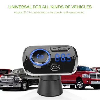 Automašīnas FM Raidītājs Komplektā Brīvroku Bluetooth Bezvadu 5.0 LCD MP3 Atskaņotājs ar USB Ātrās Uzlādes 3.0 Auto Piederumi Auto FM Modulators