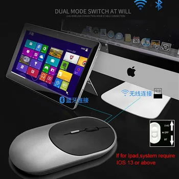 Bluetooth 5.1+2.4 G Bezvadu Dual Režīmā Uzlādējamā Pele Optiskā USB, Spēļu Dators, Charing Mause Jaunas Ielidošanas Mac, Ipad DATORU