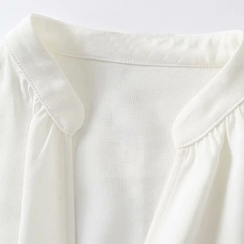 2020. Gada Vasaras Balta Sexy V-Neck Krekls Midi Kleita Sievietēm Ar Vērtnes Cietā Īsām Piedurknēm-Line Elegants Puse Kleitas Dāmas Vestidos