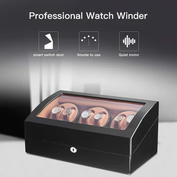 Luksusa Automātiskie pulksteņi kaste ar Mabuchi motoru LCD touch screen un Tālvadības pults Skatīties taurētājs lodziņā AAA