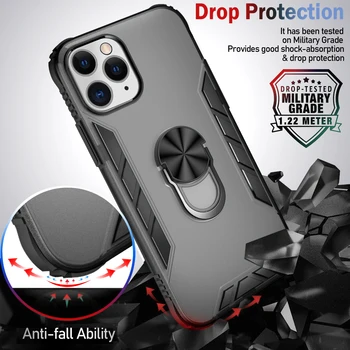 Magnētiskā Pirksta Gredzenu Turētājs Aizmugurējā Vāciņa Iphone 12 Mini Pro, Max Labākās Kvalitātes Kritums Aizsardzību Mobilo Telefonu Gadījumos