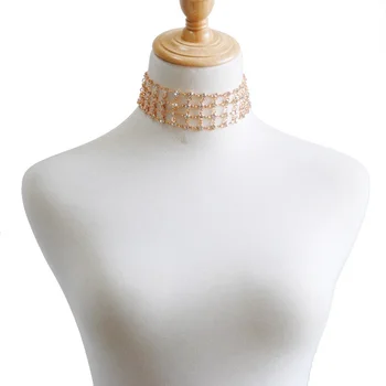 Krāšņs Modes Cinka Sakausējuma Kristāla sānslīdi kaklasaite Kaklarota Mirdzošiem Rhinestones Kaklarota Rotaslietas Sievietēm Paziņojumu Kaklarota