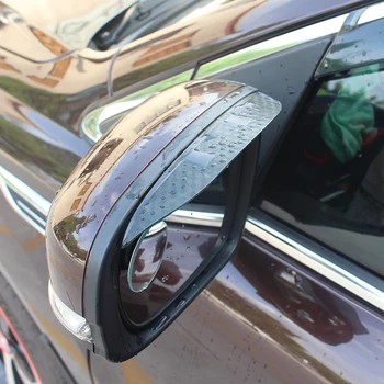 Auto Stils Atpakaļskata Spogulī, Uzacu Lietus Rīkiem Vairogs Anti-lietus Pārsegs Uzlīmes Honda CRV Odyssey HRV Vezel Džeza Fit 2007-2019