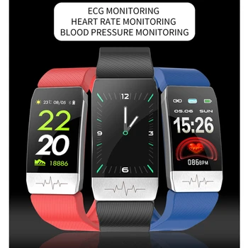 Smart aproce ūdensizturīgs Ķermeņa Temperatūra EKG Fitnesa Tracker Band Sirds ritma Monitors Zvanu Atgādinājumu Sporta Pulkstenis BF-T1 Smartband
