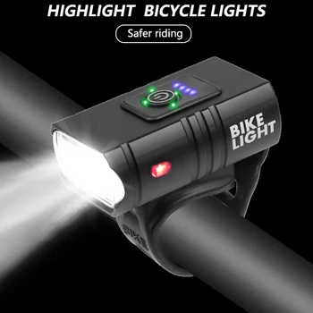 10W USB Lādējamu Ūdensizturīgs T6 LED MTB Kalnu Velosipēds Priekšējo Lukturu + Aizmugures Taillight Velo Lukturīti Brīdinājuma Gaismas