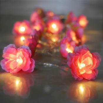 DIY ziedu vainags ar led gaismas uz kāzu puse, apdares un Valentīna diena ziedu, dāvanu, 1,2,3,4 mērītājs iespēja