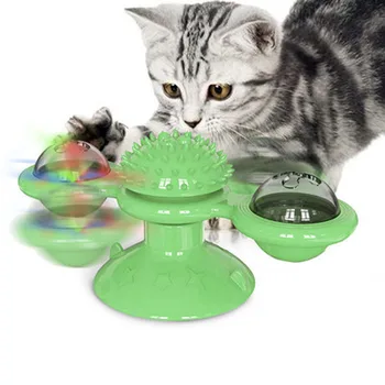 Dzirnavas Kaķis Rotaļlietas Smieklīgi Vinilplašu Teasing Pet Rotaļlietas Nesaskrāpē Kutēšana Kaķiem Matu Suka Kaķis Rotaļlietas Interaktīvas Puzzle Smart Pet ZM917