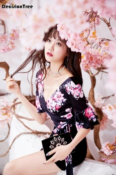 Ir 2021. kimono kleita sieviešu sexy sakura anime kostīmu japāņu kimono kostīms vintage sākotnējā tradīcija zīda kleita yukata