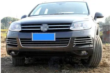 Chrome Acu reste vāciņš melns, netālu priekšējie miglas lukturi VW Touareg 2011. -. gadam
