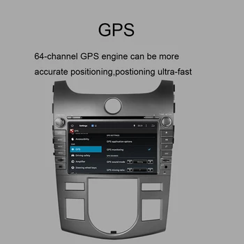 Android Octa Core, 4 GB RAM Auto GPS Radio Vadītājs Vienību Kia Cerato/Forte Auto A/C 2008. - 2012. GADAM GPS Navigācijas DVD Multimediju Atskaņotājs