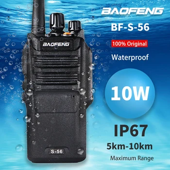 10W Baofeng S-56 Walkie Talkie Ūdensizturīgs UHF divvirzienu Radio Stacijas BF 9700 FM Transīvers S56 Uzlabot UV-9R Plus Communicator