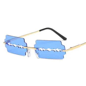 Jaunā asmens Saulesbrilles, vīriešu un sieviešu ieliektas formas populārs Saulesbrilles personalizētu bezrāmju skuvekli luksusa dizaina Saulesbrilles