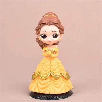 Disney Pasaku Princese Ariel Elza Anna Belle 15cm PVC Rīcības Attēls Rotaļlietas Bērniem Dzimšanas dienā, Ziemassvētku Kūka Topper Kūka Apdare