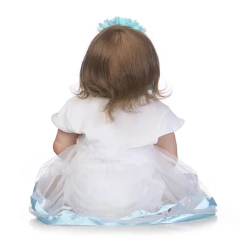 NPK 55cm Reāla Izmēra Lellēm, Atdzimis Bērnu Lelles Pilna Ķermeņa Silikona Baby Toddler Lelle Bērnu Rotaļu Gilrs Jaundzimušo Vannā Dzīvs Baby Doll