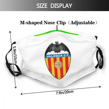 Valensijas Klubs De Futbol, Valencia CF Maska Pieaugušo Atkārtoti Anti Dūmaka Anti Putekļu muti cepures ar filtru