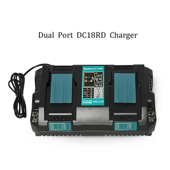 Dual Port Lādētāju Aizstāt par Makita Akumulators 18v, Litija jonu Akumulatora Lādētājs DC18RD Lādētāju Makiita 18V BL1830 Bl1430 DC18RC