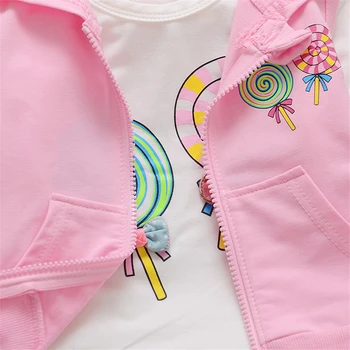 Toddler Meiteņu Drēbes Bērniem Pavasara Drukāt Džemperis Top Bikses 3PCS Bērnu Apģērbu Rudens Drukāts Apģērbs Atbilstu Bērnu Apģērbu Komplekts