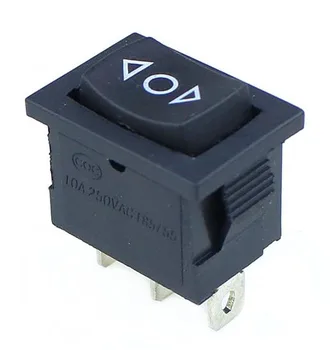 5GAB KCD1 Mini Black 3 Pin / 6-pin On/Off/On Šūpuļzirgs Slēdzis AC 6A/250V10A/125V