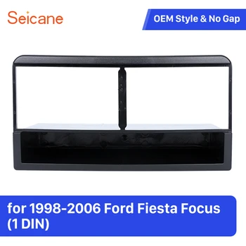 Seicane 1Din DVD Rāmis Melns, Automašīnas Radio Fascijas Ford Fiesta Uzmanību 1998-2006 Auto Stereo Adapteri Auto-optiskā Paneļa Uzstādīšana