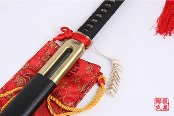 Nekustamā katana swords par tēmu anime cosplay Balinātājs Urahara Kisuke zobenu tērauds, melna lāpstiņu samuraju japāņu bez asām bezmaksas piegāde
