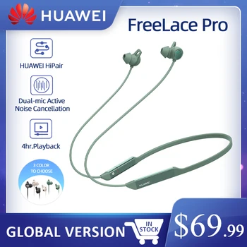 Aktīvā Trokšņu Slāpēšana FreeLace Pro Huawei Bezvadu Austiņas, Oriģinālās Dual-Mic Bluetooth In-Ear Austiņas, 24 Stundas