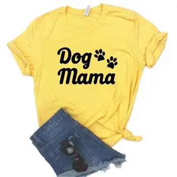 Suņu Mamma ķepa Drukāt Sieviešu Tshirts Kokvilnas Gadījuma Smieklīgu t Kreklu, Lai Dāma Yong Meitene Top Tee Hipster 6 Krāsu NA-911