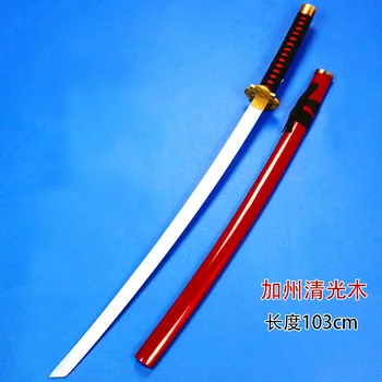 Koka zobenu Touken Ranbu Kashuu Kiyomitsu Japāņu katana Cosplay koka Zobenu naža asmens ieroci Cosplay Aksesuārus Augstas kvalitātes