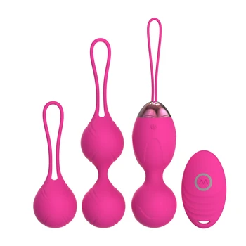 Kegel Vaginālās Bumbiņas Tālvadības Vibrators G Spot Vibrējošais ola 10 Ātruma Bezvadu Vibrators Sievietēm Erotiska Pieaugušo Seksa Rotaļlietas Veikals