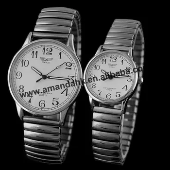 Vairumtirdzniecības Jaunu karstā modes sakausējuma pulksteņi brīvā stila kvarca rokas pulkstenis vīriešiem un sievietēm pāris pulksteņi SWI-002