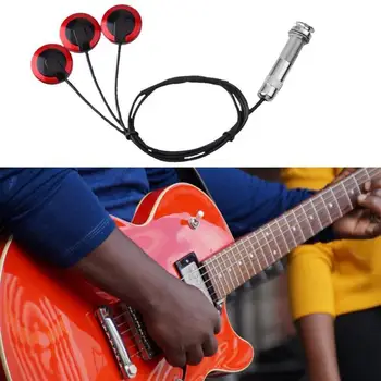 Dragonpad Guitar Pickup Profesionālās Pjezo Kontaktu Mikrofons Uztveršanas par Ģitāra, Vijole Bandžo Mandolīna Ukulel Ģitāru Piederumi