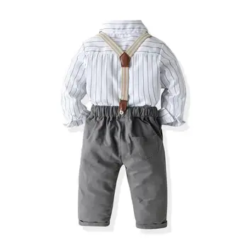 Jaundzimušo Kostīmi Bērniem Svītru T-Krekls, Kombinezons, Zīdaiņu Apģērba Komplekts Bērnu Drēbes Zēniem Jumpsuits 2020. Gadam Kokvilnas Bērniem, Baby Boy Romper