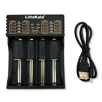 Liitokala Lii-402 Micro USB DC 5V 2A 4Slots 18650/26650/16340/14500 Akumulatora Lādētājs litija, NiMH baterija 3,7 V AA AAA SC