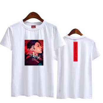 Vasaras stils shinee taemin pirmais posms koncerts pašā drukāšanas o apkakli, īsām piedurknēm t krekls unisex kpop brīvs t-krekls