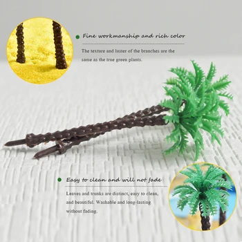 7CM Miniatūra Mēroga Modeļu Palmu Koku Kokosriekstu Koka Arhitektūras Jūras Diorāma Dekorācijas, Rotaļlietas, Smilšu Galda Tropu Izkārtojumu Plastmasas