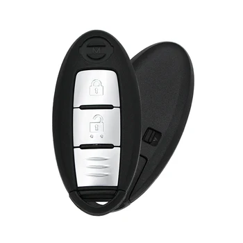 Keyless-go, 2 pogas, smart tālvadības atslēgu FSK 434MHz PCF7945M 4A čipu Hitag AES priekš Nissan X-trail S180144102