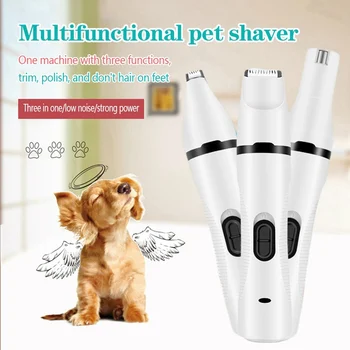 3 In 1 Suns Clipper Nagu Ginder USB Lādējamu Nesāpīga Pet Grooming Hair Clipper Trimmeri Mutes un Sejas, Kakla, Matu Pet Grooming