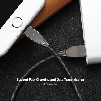 FLOVEME Apgaismojums USB Kabelis Priekš iPhone 11 Pro Max 7 8 iPad Lādētāju, 1.2 M Droša, izturīga LED Sinhronizācijas Kabeli, Ātra Uzlāde