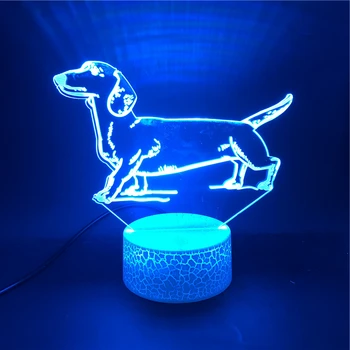 A Dachshund Dzīvnieku Bluetooth Bāzes Pet Dāvanu Studentu LED Nakts Gaismas Lampas Dzīvojamā Istabā Halloween Atmosfēru, ar Tālvadības