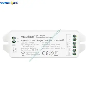 MiBoxer FUT039 (Modernizētas) RGB+PKT LED Lentes Kontrolieris WiFi APP / 2.4 G RF Bezvadu / Alexa Balss / DMX512 Vadības Panelis Vadības