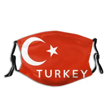Turcijas Valsts Karogu, Mazgājams Moderns Mutes, Sejas Masku ar filtru Anti Vēja Putekļu Pierādījums Poliestera Aizsardzības Vāciņu Respiratoru Pieaugušo