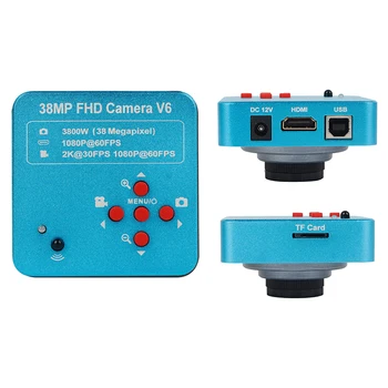 Ciparu Video Mikroskopa Kamera, HDMI, VGA 38MP 16MP 1080P 180X C mount objektīvs, LED Ring Light for PCB Lodēšanas Remonts Video izejas