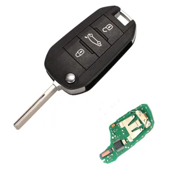 Wilongda Auto atslēga 3 pogu tālvadības atslēgu 434MHZ ID46 PCF 7941(TITAG2) mikroshēmu peugeot 508 auto atslēgu