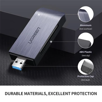Ugreen USB 3.0 SD Karšu Lasītājs Micro SD TF KF MS Flash Drive Smart Atmiņas Kartes un Adapteri Portatīvo DATORU Piederumi CardRead OTG